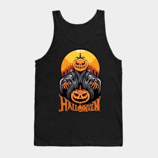 Halloween pumpkin ghost Tank Top